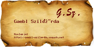 Gaebl Szilárda névjegykártya